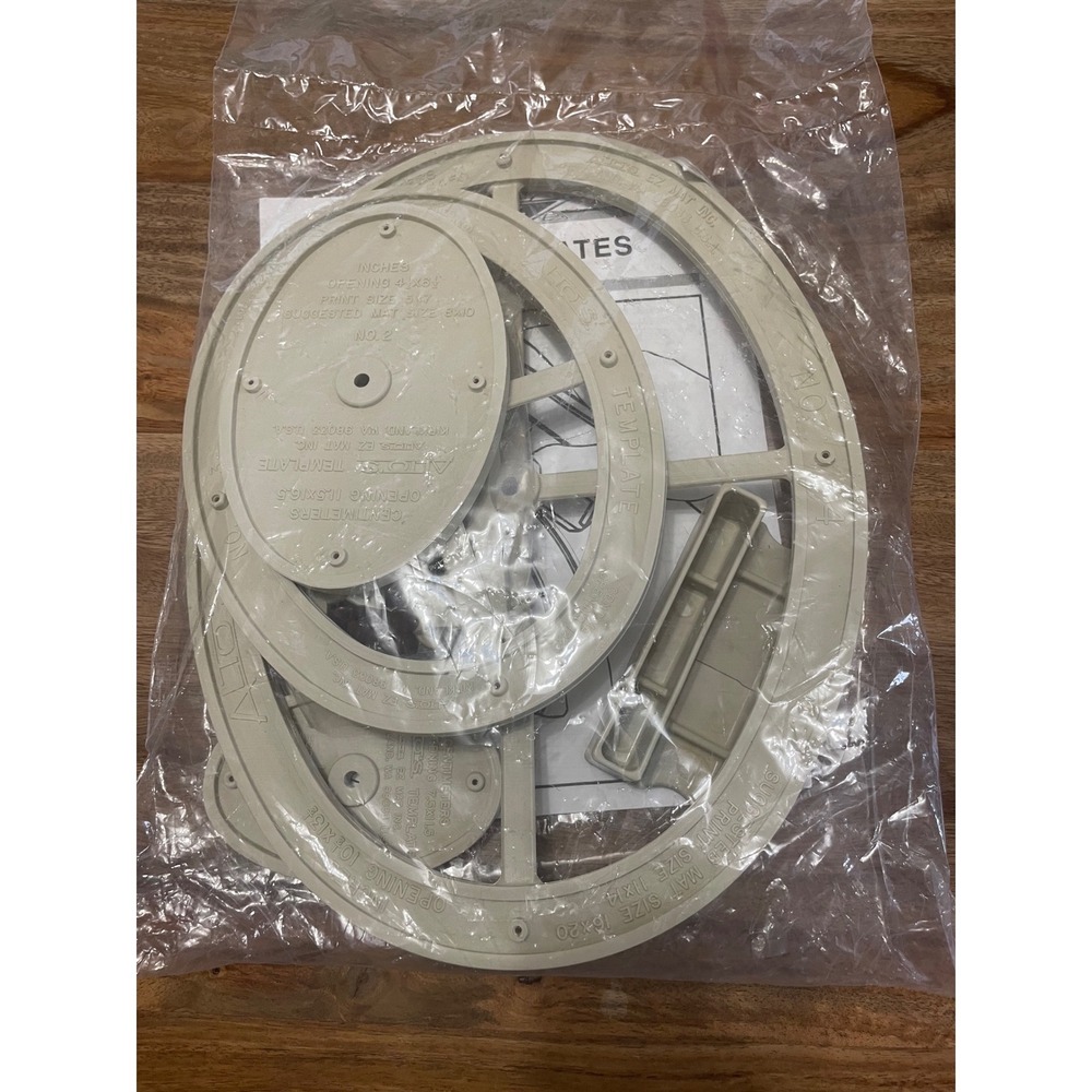 Alto's EZ Mat Oval Templates Set Framing Cutting Tool Tan Multi-Size 4-Piece NWT